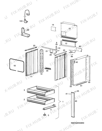 Взрыв-схема комплектующей Husqvarna Electrolux QSG7041W - Схема узла H10 Chassis